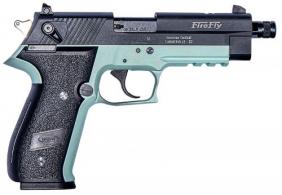 ATI GSG FireFly 22 LR Black Threaded Barrel, Mint Aluminum Frame - GERG2213TFFMA