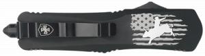 Templar Knife Gen II Eight Seconds Slim 3.43" OTF Tanto Plain Black Oxide Stonewashed 440C Stainless Steel Blade, 5.05" Black w/