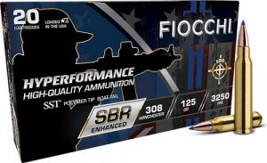 Fiocchi Hyperformance Rifle Ammo, 308 Winchester, 125 Grain, Super Shock Tip, 20 Rounds - 514 Fiocchi Hyperformance Rifle Ammo, 308 Winchester, 125 Grain, Super Shock Tip, 20 Rounds - 514