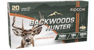 Fiocchi Backwoods Hunter 7mm Rem Mag, 160gr Copper HP, 20rd Box - 7RMBHC Fiocchi Backwoods Hunter 7mm Rem Mag, 160gr Copper HP, 20rd Box - 7RMBHC