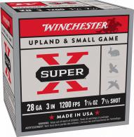 Winchester Shotgun Ammo, Super X, 28 Gauge, 3", 1 1/8oz, #7.5, 25 Rounds - 12 Winchester Shotgun Ammo, Super X, 28 Gauge, 3", 1 1/8oz, #7.5, 25 Rounds - 12