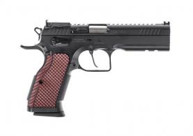 Tanfoglio Stock III Special 9mm 17+1 4.75" Stainless Polygonal Rifled Barrel, Black Steel Optic Ready/Serrated Slide, Blac - TFSTOCK3S9