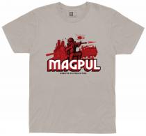 Magpul MAG1221-040 Magpul Nonstop Polymer Action Silver Cotton Short Sleeve XL - 950