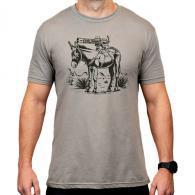 Magpul MAG1528-041-L Burro CVC Stone Gray Heather Cotton/Polyester Short Sleeve Large - 950