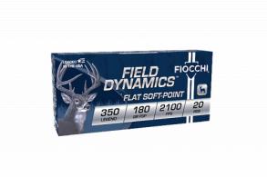 Fiocchi Field Dynamics 350 Legend 180gr Flat Soft Point, 20rd Box - 350LB