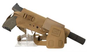 Cole-tac VWX103 Varmint Wrangler XL Pistol Holder Chest Coyote Brown Right Hand - 1305