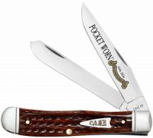 CASE POCKET WORN MAHOGANY BONE TRAPPER - 55230 CASE POCKET WORN MAHOGANY BONE TRAPPER - 55230