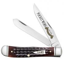 CASE POCKET WORN MAHOGANY BONE MINI TRAPPER - 55231 CASE POCKET WORN MAHOGANY BONE MINI TRAPPER - 55231