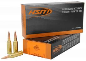 HSM 22ARC1N Varmint 22ARC 75gr Hollow Point Boat Tail 20 Per Box/25 Case - 690