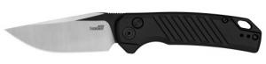 Kershaw Launch 23 Automatic 3.30" Folding Trailing Point PlainBlack Cerakote Satin CPM154SS Blade - 7305