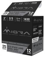 Migra Ammunitions M12SS23 Staxd 12Gauge 3" 1 1/4oz 2/3Shot 25 Per Box/10 Case - 1072
