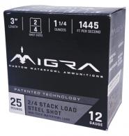 Migra Ammunitions M12SS24 Staxd 12Gauge 3" 1 1/4oz 2/4 Shot 25 Per Box/10 Case - 1072