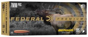 Federal Premium Backcountry 7mm PRC Ammo, 195gr Berger Elite Hunter, 20rd Box - P7PRCBH1