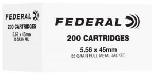 Federal 5.56 NATO 55gr Full Metal Jacket 200rd Box - FC556F200
