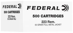 Federal Bulk Rifle .223 Rem Ammunition 55gr Full Metal Jacket, 500rd Box - FC223F500 Federal Bulk Rifle .223 Rem Ammunition 55gr Full Metal Jacket, 500rd Box - FC223F500