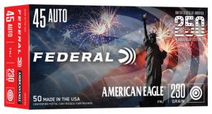 Federal American Eagle .45 ACP 230gr Full Metal Jacket, 50rd Box - AE45USA