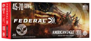 Federal American Eagle .45-70 Gov't 300gr Jacketed Soft Point, 20rd Box - AE4570USA Federal American Eagle .45-70 Gov't 300gr Jacketed Soft Point, 20rd Box - AE4570USA