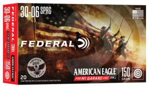 Federal American Eagle .30-06 Springfield 150gr Full Metal Jacket, 20rd Box - AE3006USA Federal American Eagle .30-06 Springfield 150gr Full Metal Jacket, 20rd Box - AE3006USA