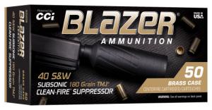 CCI Blazer Brass C-F .40 S&W 180gr Total Metal Jacket 50rd Box - 5220S CCI Blazer Brass C-F .40 S&W 180gr Total Metal Jacket 50rd Box - 5220S