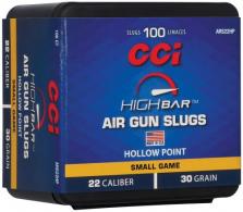 CCI High Bar Air Gun Slug .22 Cal 30gr Hollow Point 100ct Box - ARS22HP