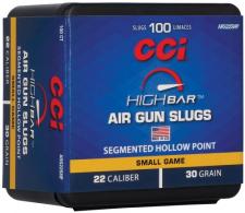 CCI High Car Air Gun Slug .22 Cal 30gr Segmented Hollow Point, 100ct Box - ARS22SHP22 CCI High Car Air Gun Slug .22 Cal 30gr Segmented Hollow Point, 100ct Box - ARS22SHP22