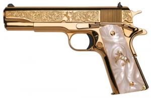 CNC COLT 1911 38 24KT GLD PEARL GRIP - CNCMIDAS