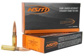 HSM Subsonic 8.6 Blackout 300gr Hollow Point Boat Tail, 20rd Box - 86BLK1N