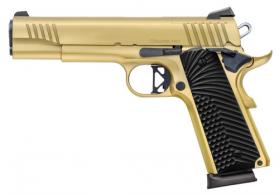 CHIAPPA1911 SUPERIOR GRADE PISTOL 38 SUPER 5IN BARREL 10RD GOLD COMBAT HAMMER/TRIGGER FIBER OPTIC  - 440.233