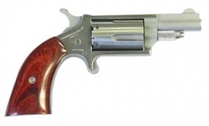 North American Arms Mini Stainless/Wood Boot Grip 1.13" 22 WMR Revolver - 22MS-GBG