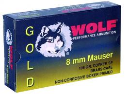 Wolf 8MM Mauser 196 Grain Jacketed Soft Point - G8X57SP1 Wolf 8MM Mauser 196 Grain Jacketed Soft Point - G8X57SP1