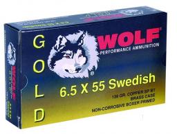 Wolf 6.5X55MM Swedish 139 Grain Full Metal Jacket - G65SFMJ1 Wolf 6.5X55MM Swedish 139 Grain Full Metal Jacket - G65SFMJ1