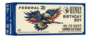 Federal Henry 250th Anniversary 45-70 Gov't 300gr Jacketed Soft Point, 20rd Box - 4570HENRY Federal Henry 250th Anniversary 45-70 Gov't 300gr Jacketed Soft Point, 20rd Box - 4570HENRY