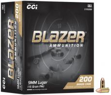 CCI Blazer Brass 9mm 115gr Full Metal Jacket 200rd Box - 51992BB CCI Blazer Brass 9mm 115gr Full Metal Jacket 200rd Box - 51992BB