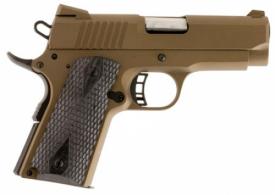 Citadel M-1911 Officer Compact SAO 9mm 3.5 8+1 Hogue Grip Burnt B - C9MMCS148H00