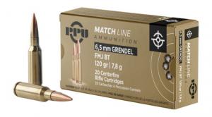 PPU 6.5GRN MATCH 120GR FMJBT 20/50 - PPM6G
