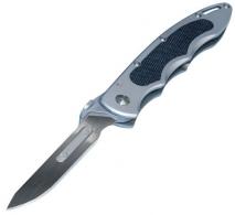 Havalon Piranta Original 2.75" Plain 60A Stainless Steel Stainless/G10 Black Handle Folding