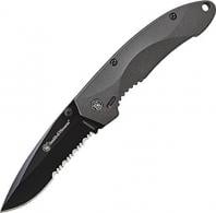 S&W Knives SW6000BS SWAT Magic Folder 3.3" 4034 SS Blk Alum Hndl Blk - SW6000BS