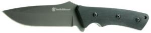 S&W Knives Full Tang Fixed 4.38" 7Cr17MoV Titanium-Coat Drop Point G10 Bl - SWF1L