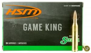 HSM Game King 25-06 Rem 100 gr Sierra GameKing Spitzer Boat-Tail 20 Bx/ 20 Cs - 25061N HSM Game King 25-06 Rem 100 gr Sierra GameKing Spitzer Boat-Tail 20 Bx/ 20 Cs - 25061N