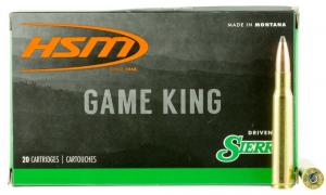 HSM Game King 30-06 Springfield 180 gr Sierra GameKing Spitzer Boat-Tail 20 Bx/ 20 Cs - 300641N HSM Game King 30-06 Springfield 180 gr Sierra GameKing Spitzer Boat-Tail 20 Bx/ 20 Cs - 300641N