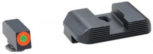 AmeriGlo GL433 Protector Sight Set for Glock Green Tritium Orange Outline Front Sight-Black Serrated Rear Sight - GL433 AmeriGlo GL433 Protector Sight Set for Glock Green Tritium Orange Outline Front Sight-Black Serrated Rear Sight - GL433