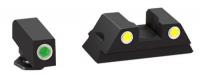 AmeriGlo Classic 3 Dot Night Sight For Glock 43 Steel Green w/White Outline Y