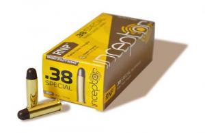 PolyCase Ammo 38SPLRNPBR50 Inceptor 38 Special 84 GR Round Nose 50 Bx/ 20 Cs - 38SPLRNPBR-50