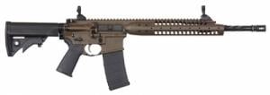 LWRC IC-A5 Rifle 5.56mm NATO 16.1 Inch Threaded Spiral Barrel 1/2x28 TPI 4-Prong Flash Hider Cerakote Patriot Brown Finish LWRCI