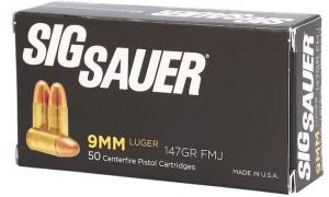 Sig Sauer Elite Performance 9mm Luger Ammo 147gr FMJ 50rd - 51 Sig Sauer Elite Performance 9mm Luger Ammo 147gr FMJ 50rd - 51