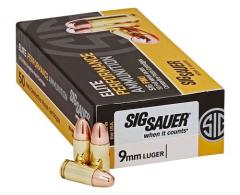 Main product image for Sig Sauer E9MMB350 Elite Ball 9mm 147 GR FMJ 50 Bx/ 20 Cs
