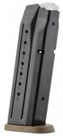 Smith & Wesson S&W M&P 9mm 17 rd Steel Black Body/FDE Base - 3007345