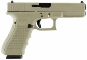 Glock G17 Double 9mm Luger 4.48 17+1 Desert Tan Interchangeable Back