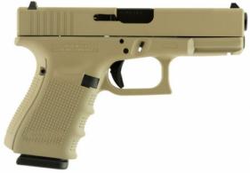 Glock G19 Compact Double 9mm Luger 4.01" 15+1 Desert Tan Polymer Grip