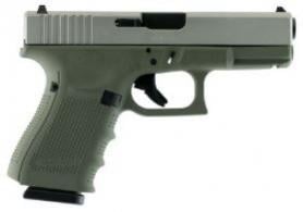 Glock G19 Double 9mm Luger 4.01" 15+1 Forest Green Poylmer Grip Stainless